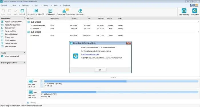 EaseUs Partition Master Techinician - Mejores programas para arreglar ordenadores