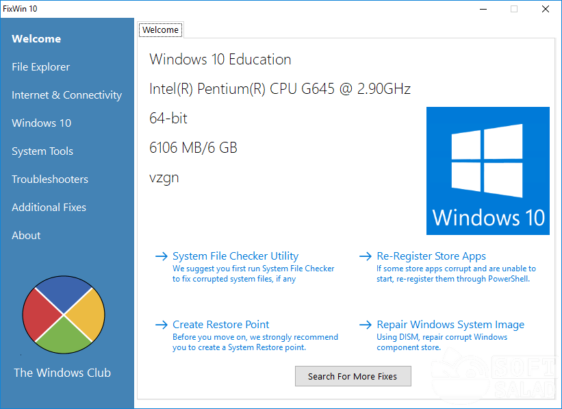 FixWin 10 - Mejores programas para arreglar ordenadores