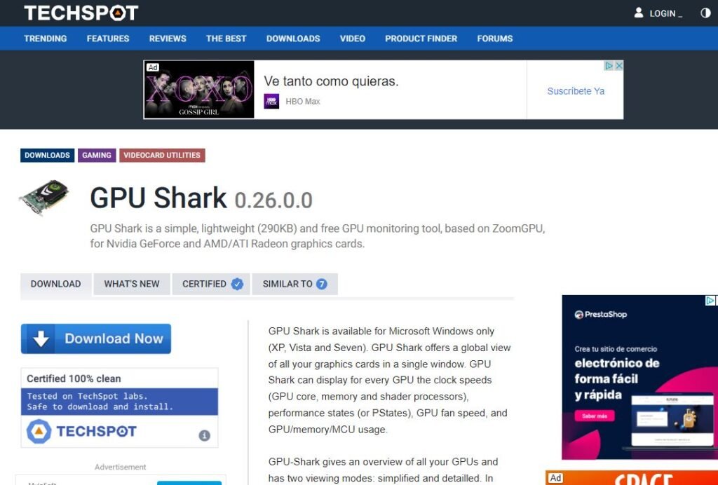GPU Shark - Software para reparacion de PC