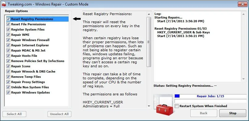 Windows Repair All in One - Mejores programas para arreglar ordenadores